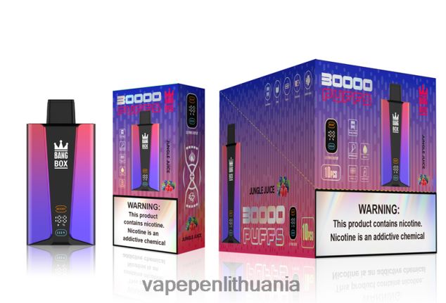 Bang Box 30 000 pūtimų išmanusis ekranas džiunglių sultys 4PX0P278 - Vape Liquid