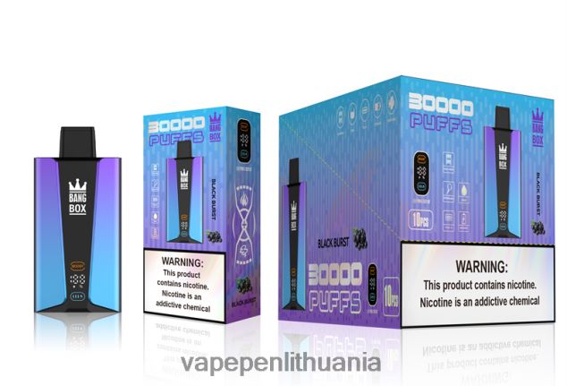 Bang Box 30 000 pūtimų išmanusis ekranas juodas sprogimas 4PX0P277 - Vape Mod