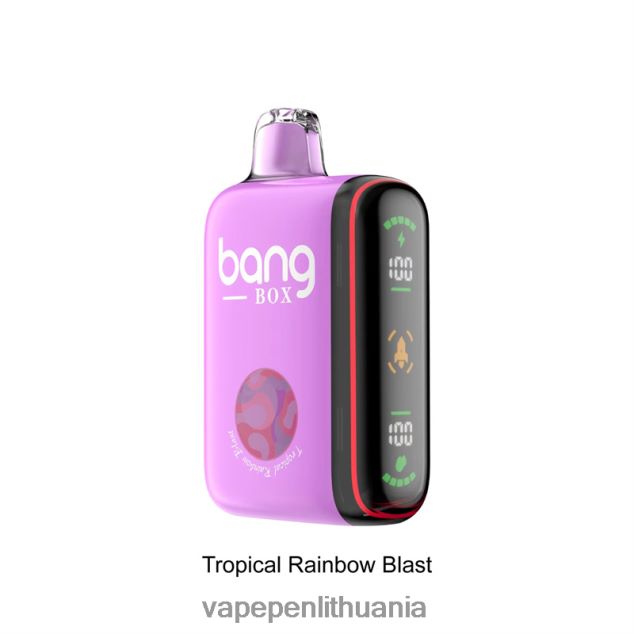 Bang Box 9000-18000 pūtimų išmanusis galios ekranas atogrąžų vaivorykštės sprogimas 4PX0P236 - Vape Lietuva