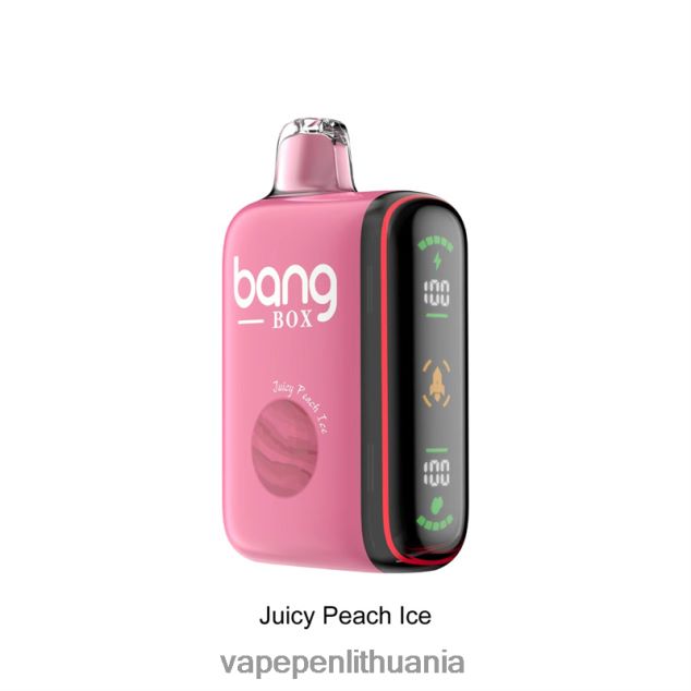 Bang Box 9000-18000 pūtimų išmanusis galios ekranas sultingas persikų ledas 4PX0P229 - Vape Pen