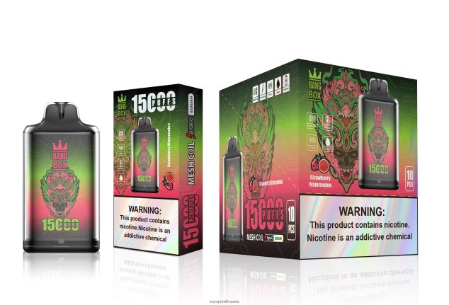 Bang Box s1-15000 išpūtimų braškinis arbūzas 4PX0P2103 - Vape Liquid