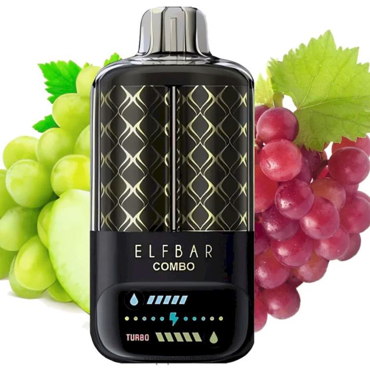 Elf Bar Combo 25 000 žalios vynuogės ir vynuogės 4DH049 Vape Pen