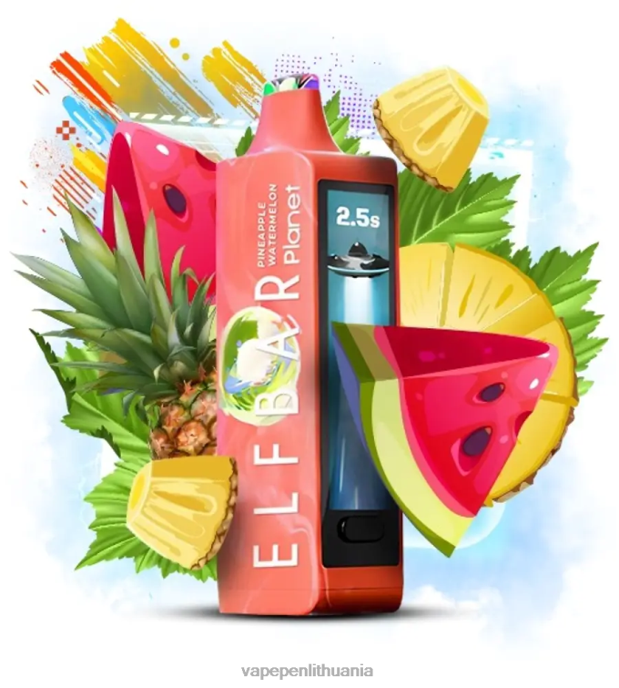 Elf Bar Planet 25 000 ananasų arbūzas 4DH0425 Vape Skystis