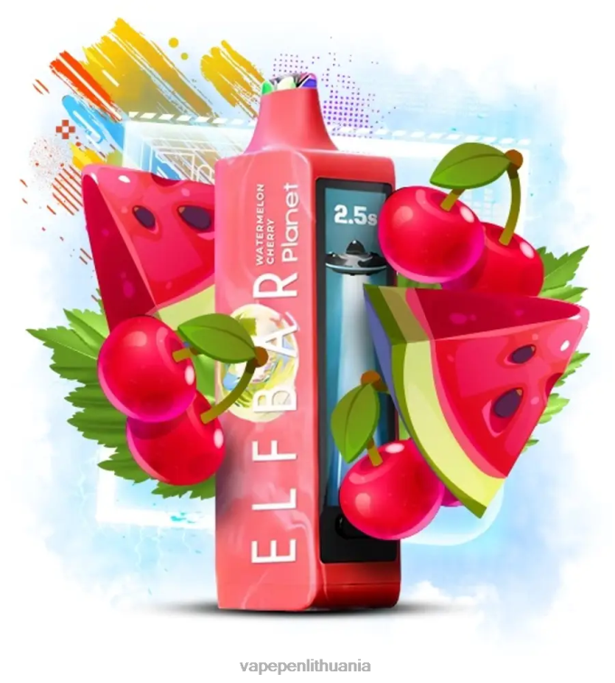 Elf Bar Planet 25 000 arbūzo vyšnia 4DH0421 Vape Lietuva