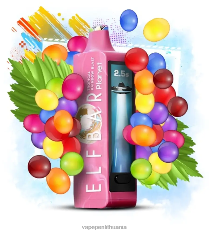Elf Bar Planet 25 000 atogrąžų vaivorykštės sprogimas 4DH0429 Vape Pen