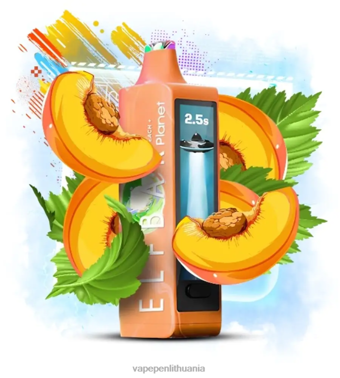 Elf Bar Planet 25 000 persikų 4DH0424 Vape Pen