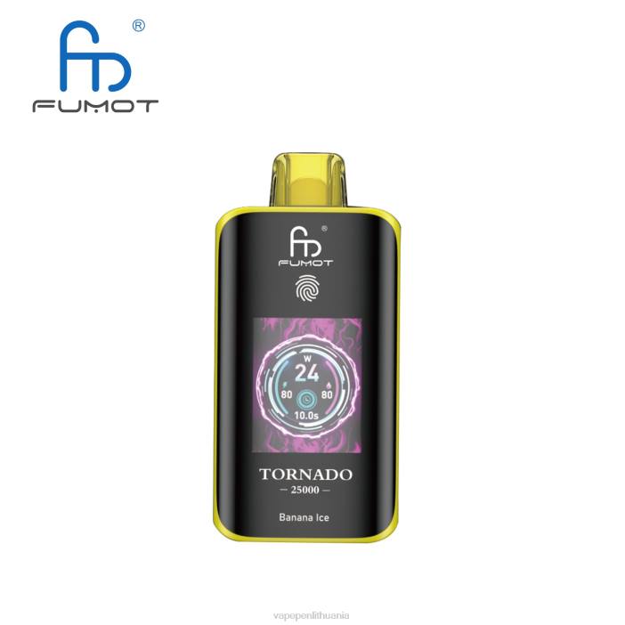 Fumot Tornado 25000 vienkartinių vape bananų ledas B66B1 Vape Lietuva