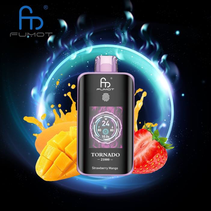 Fumot Tornado 25000 vienkartinių vape braškių mango B66B11 Vape Lietuva