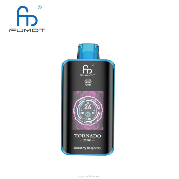 Fumot Tornado 25000 vienkartinių vape mėlynių aviečių B66B3 Vape Liquid