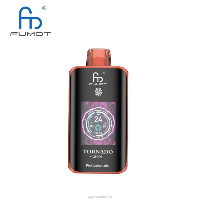 Fumot Tornado 25000 vienkartinių vape rožinis limonadas B66B10 Vape Skystis