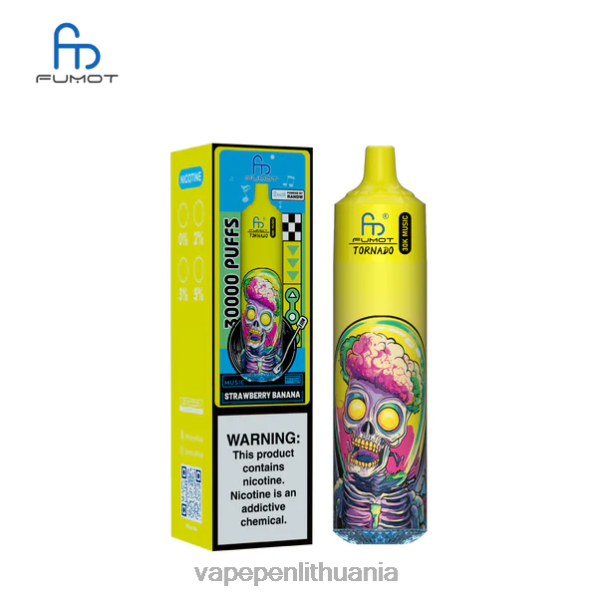 Fumot Tornado 30k muzika braškinis bananas DN60L25 - Vape Skystis