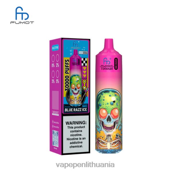 Fumot Tornado 30k muzika mėlynas razz ledas DN60L3 - Vape Liquid