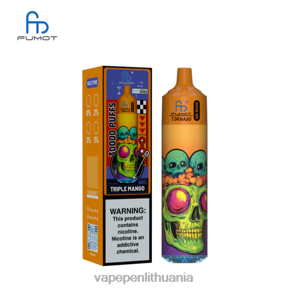 Fumot Tornado 30k muzika trigubas mangas DN60L29 - Vape Pen