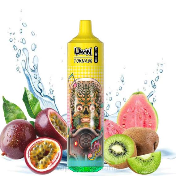 UWIN CRYSTAL 35k vienkartinis vape kivi pasifloros gvajava 424D23 - Vape Liquid