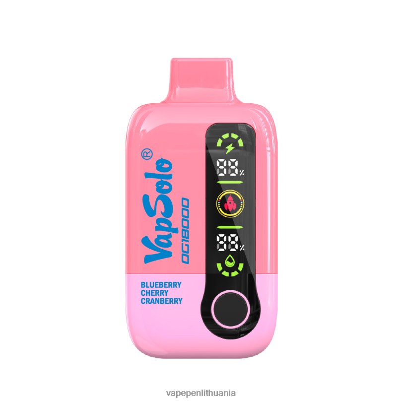 VapSolo 18000 dg mėlynė vyšnia spanguolė P0NHN1 - Vape Lietuva