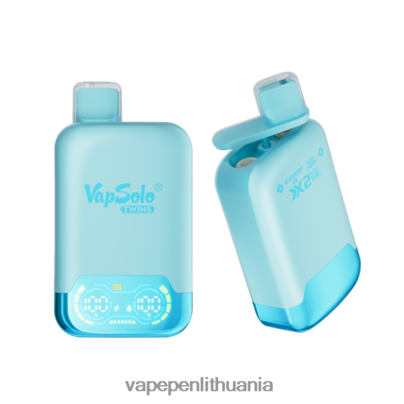 Vapsolo TWINS vienkartiniai garai mėlynių ledas ir putojanti vyšnia 8TR08Z139 - Vape Pen