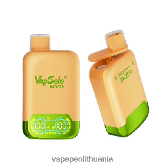 Vapsolo TWINS vienkartiniai garai oranžinis mango arbūzas ir raudonasis bulius 8TR08Z142 - Vape Mod