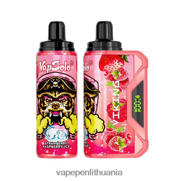 Vapsolo VIKING vienkartiniai garai braškių aviečių ledukai 8TR08Z157 - Vape Mod