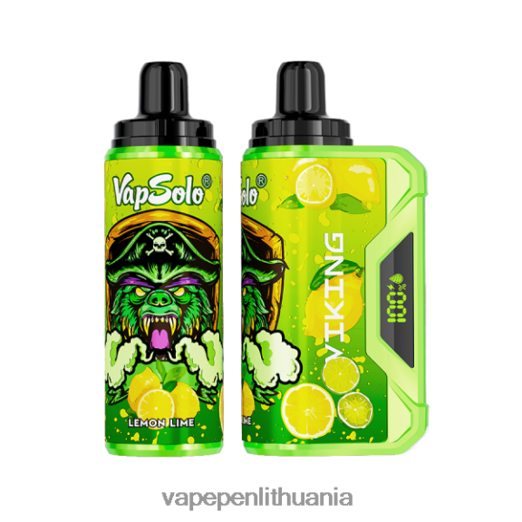Vapsolo VIKING vienkartiniai garai citrininis laimas 8TR08Z152 - Vape Mod
