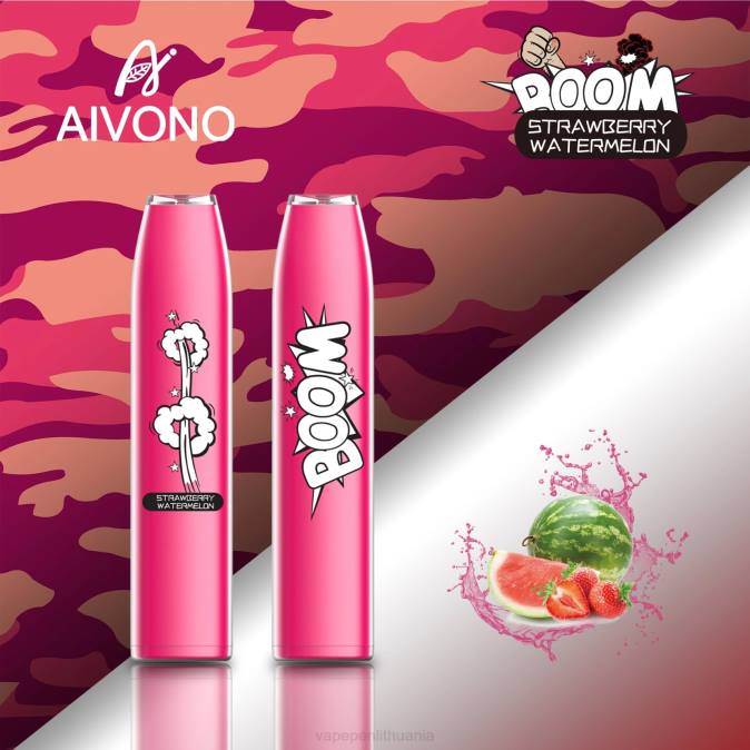 Aivono AIM BOOM 600 braškinis arbūzas D060364 - Vape Pen