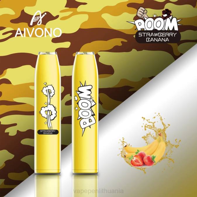 Aivono AIM BOOM 600 braškinis bananas D060363 - Vape Liquid