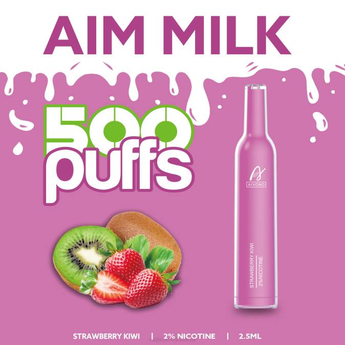 Aivono AIM MILK 500 braškių kivi D060271 - Vape Lietuva
