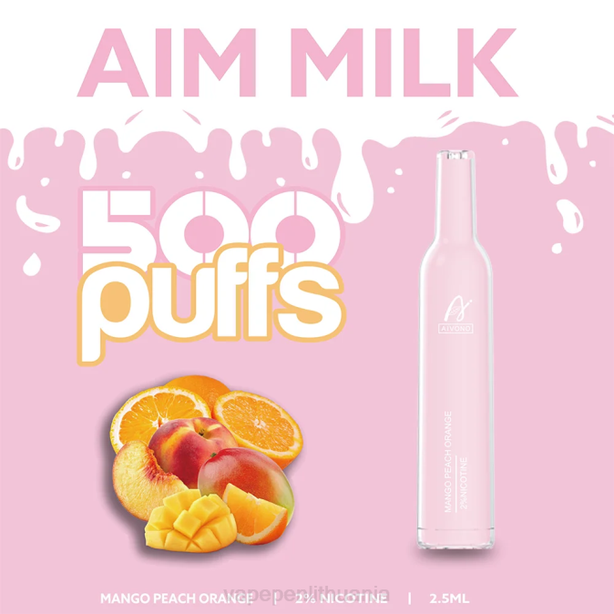 Aivono AIM MILK 500 mango persikų apelsinas D060269 - Vape Pen