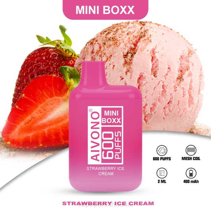 Aivono AIM MINI BOXX 600 braškių ledų D060232 - Vape Mod