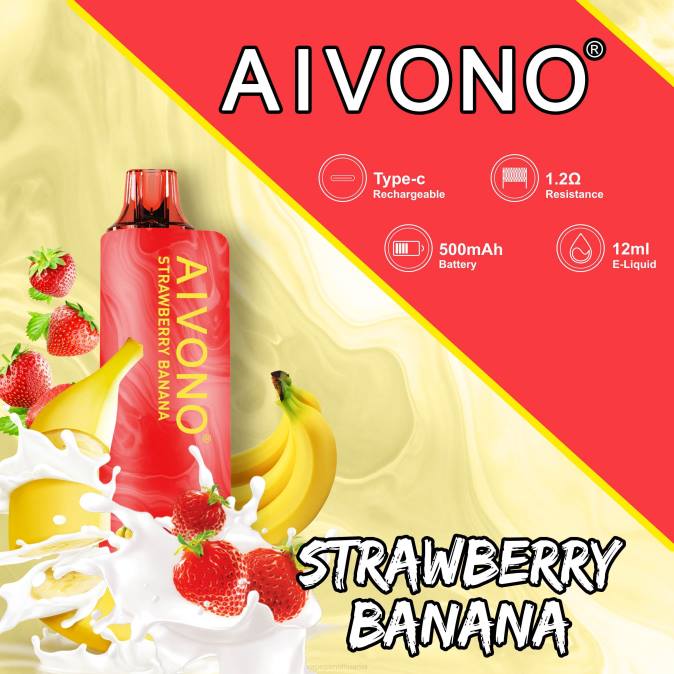 Aivono AIM GUN 7000 braškinis bananas D060107 - Vape Mod