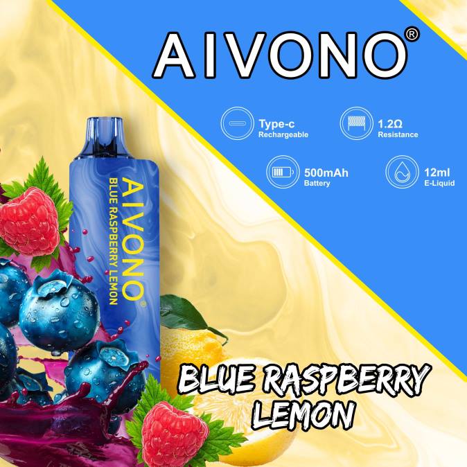 Aivono AIM GUN 7000 mėlynių aviečių citrina D060109 - Vape Pen