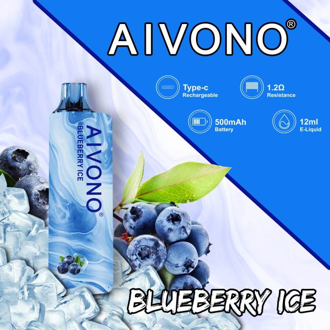 Aivono AIM GUN 7000 mėlynių ledų D060104 - Vape Pen