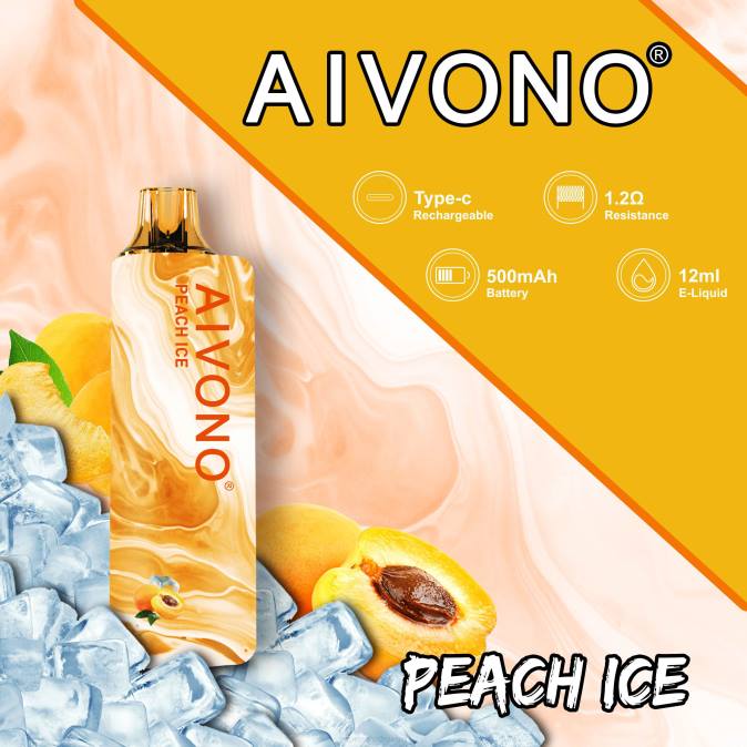 Aivono AIM GUN 7000 persikų ledas D060103 - Vape Liquid