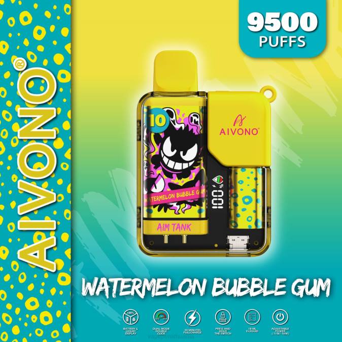 Aivono AIM TANK 9500 arbūzinė guma D06044 - Vape Pen