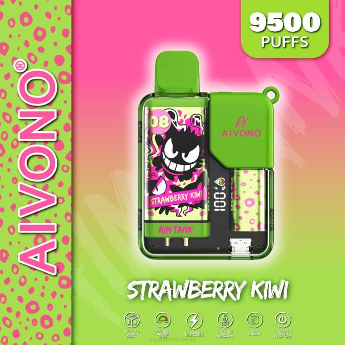 Aivono AIM TANK 9500 braškių kivi D06047 - Vape Mod