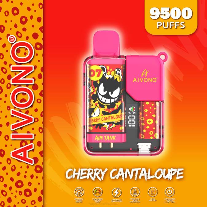 Aivono AIM TANK 9500 vyšnių kantalupa D06045 - Vape Skystis
