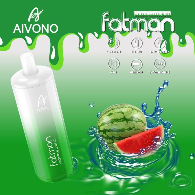 Aivono FATMAN 6800 arbūzų ledas D06028 - Vape Liquid