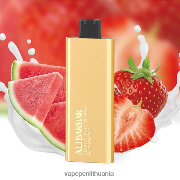 Alibarbar Pandora 7000 vienkartinių vape braškinis kokosinis arbūzas 8TR08Z62 - Vape Mod