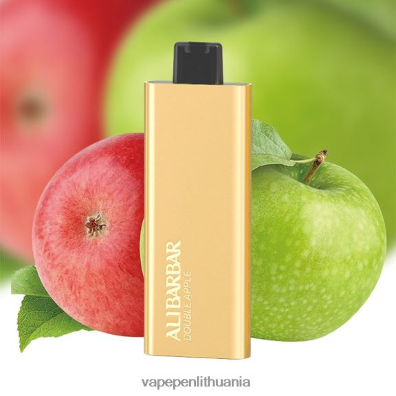 Alibarbar Pandora 7000 vienkartinių vape dvigubas obuolys 8TR08Z66 - Vape Lietuva