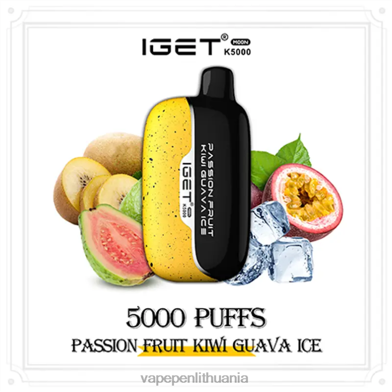 IGET Moon 5000 tūkst aistros vaisių kivi gvajavos ledas 828842 - Vape Mod