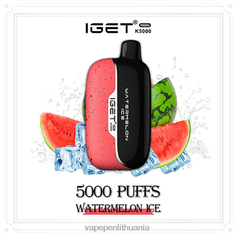 IGET Moon 5000 tūkst arbūzų ledas 828848 - Vape Liquid