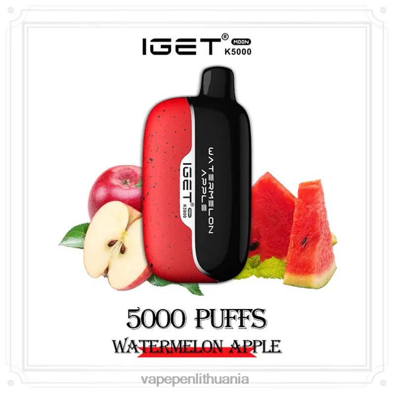 IGET Moon 5000 tūkst arbūzo obuolys 828846 - Vape Lietuva