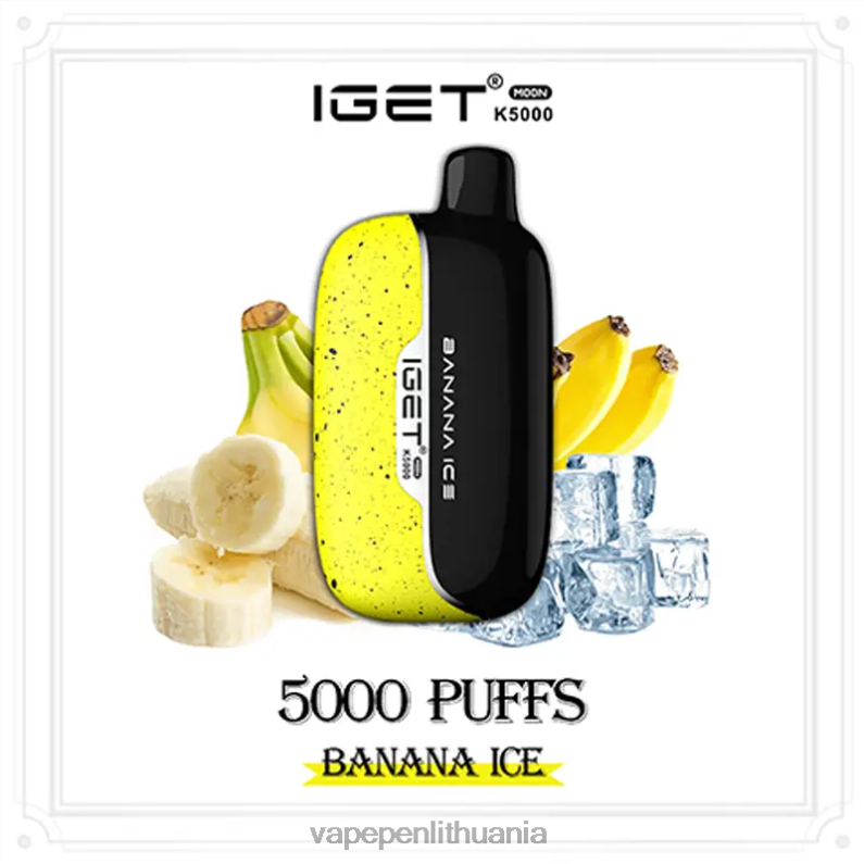 IGET Moon 5000 tūkst bananų ledas 8288411 - Vape Lietuva