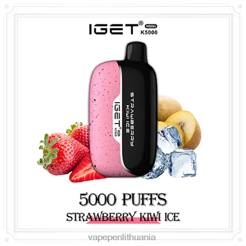 IGET Moon 5000 tūkst braškių kivių ledukai 8288418 - Vape Liquid