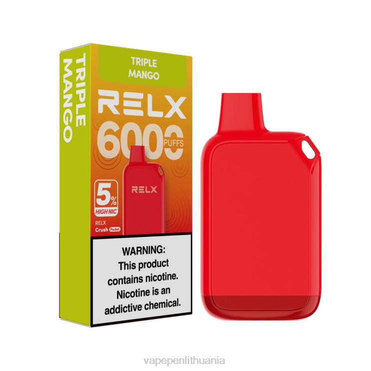 RELX Crush Pocket 6000 5% didelis nic trigubas mangas FZ4B626 Vape Lietuva