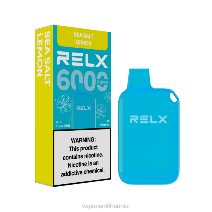 RELX Crush Pocket 6000 ledo jūros druskos citrina FZ4B611 Vape Lietuva