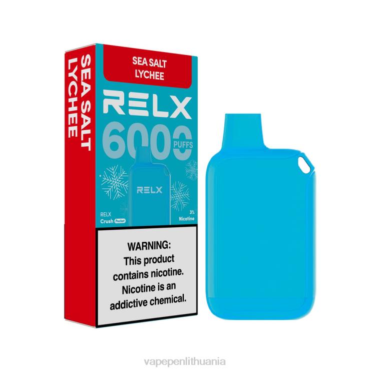 RELX Crush Pocket 6000 ledo jūros druskos ličiai FZ4B614 Vape Pen
