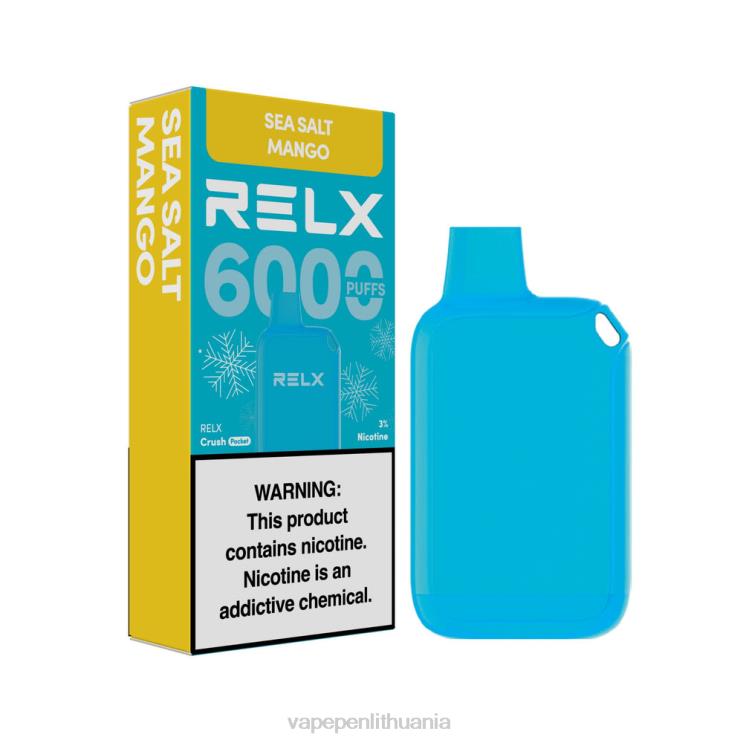 RELX Crush Pocket 6000 ledo jūros druskos mango FZ4B613 Vape Liquid