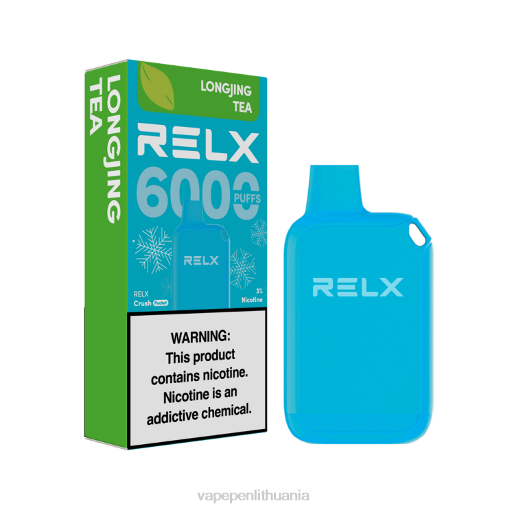 RELX Crush Pocket 6000 ledo longjing arbata FZ4B69 Vape Pen