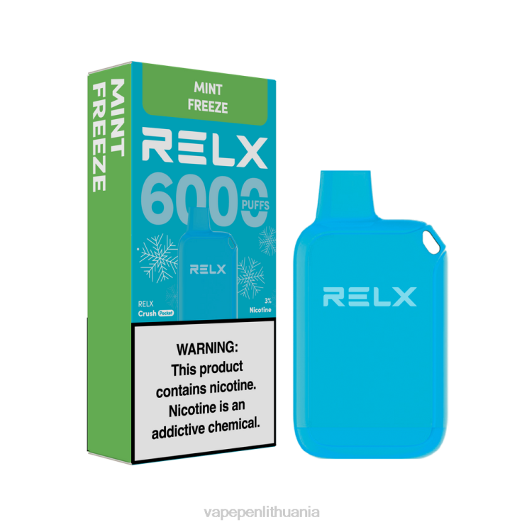 RELX Crush Pocket 6000 ledo mėtų užšaldymas FZ4B612 Vape Mod