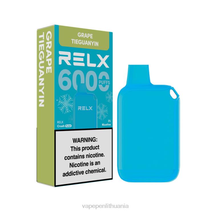 RELX Crush Pocket 6000 ledo vynuogių tieguanyin FZ4B618 Vape Liquid